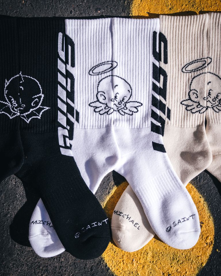 SAINT M×××××× - セントマイケル 23SS ANGEL SOCKS(SM-S23-0000-105 