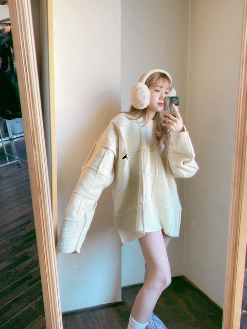 YOKE 24SS PATCHWORK RIB SWEATER style.2023.12.23