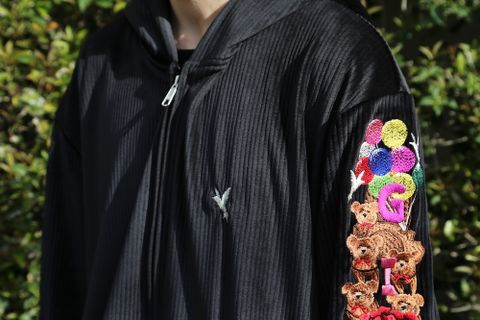 doublet CHAOS EMBROIDERY COMFY HOODIE style. 2021.04.16.
