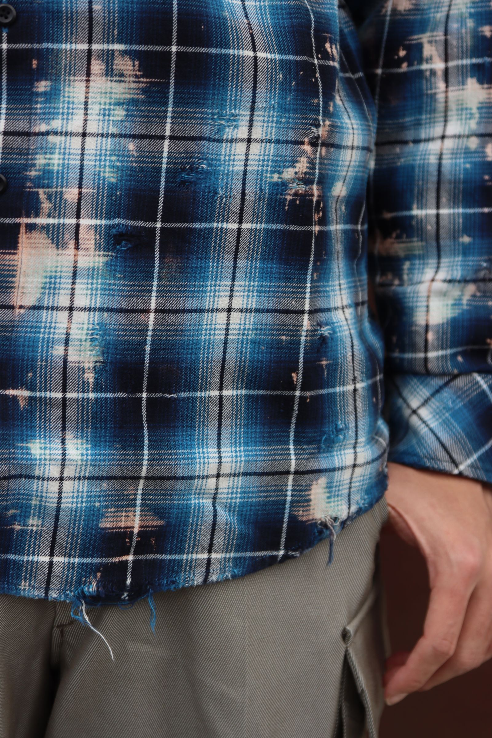 RAFU 24SS 新作Bleached & Damaged shirt style 2024.3.11