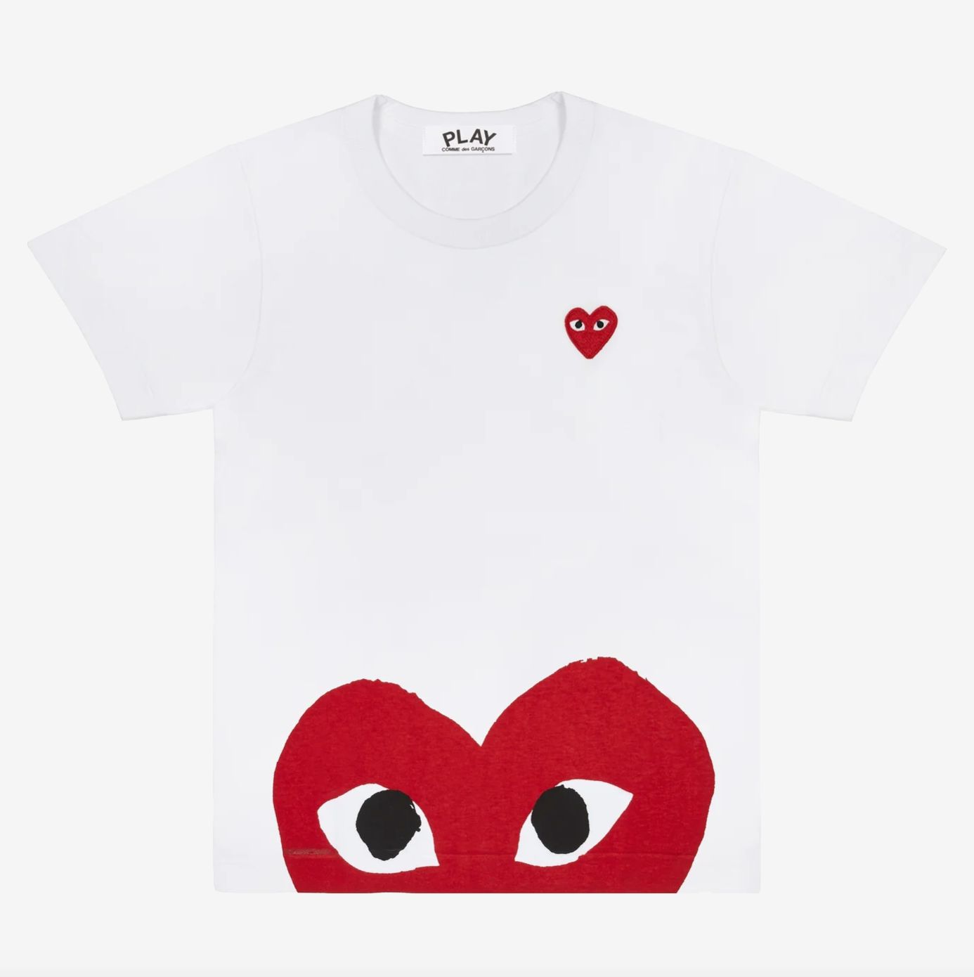 プレイコムデギャルソン レッドハート ワンポイントTシャツ RED HEART (WHITE)★6月1日(土)発売！ - M