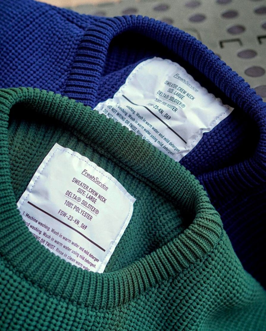 値下げfreshservice DELTA SLX CREW NECK KNIT FreshService * FSC251-80141 DELTA SLX CREW NECK KNIT(3色展開