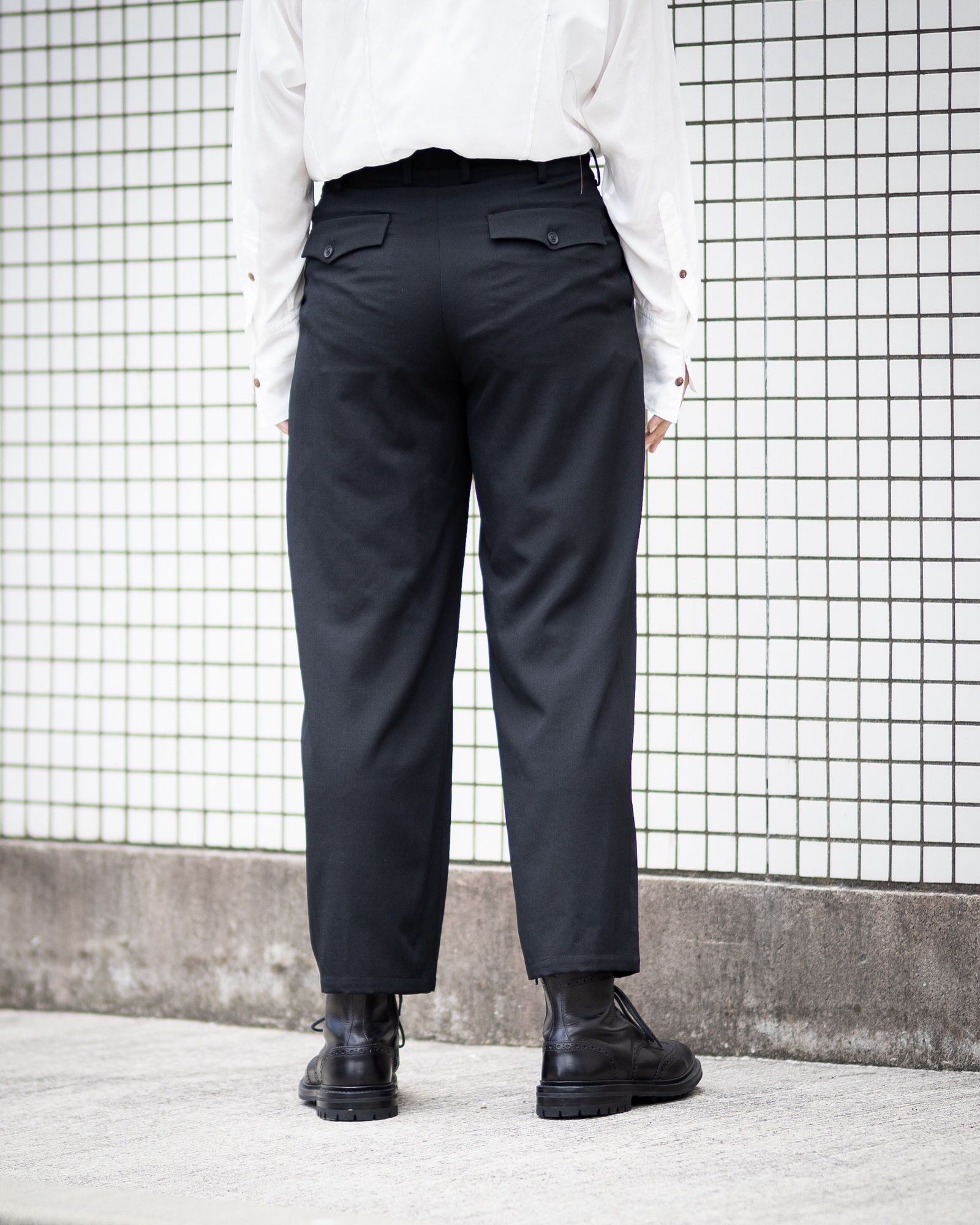 Yohji Yamamoto 2タックスーツパンツ(HW-P50-100)BLACK☆