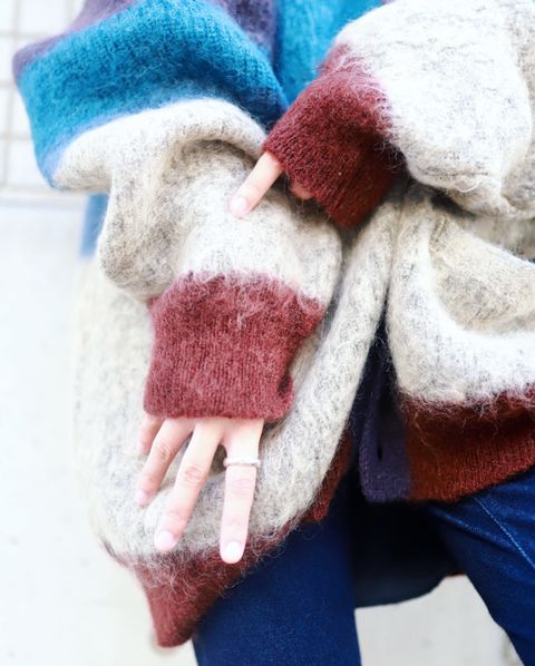 YOKE 新作MOHAIR BORDER CARDIGAN style.2023.9.3