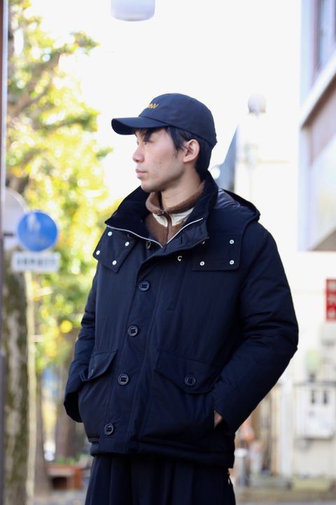 COMME des GARCONS HOMME 綿ナイロンウェザー×綿コーデュロイブルゾン"BLACK"Style.2020.11.21.