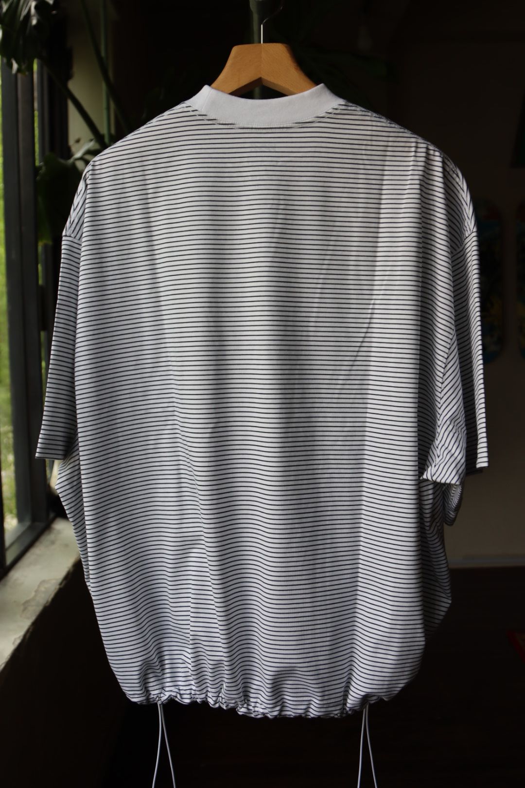 イズネス23SSバルーンTシャツ BALLOON  T-SHIRT(31SSSH05-1)WHITE×NAVY BORDER