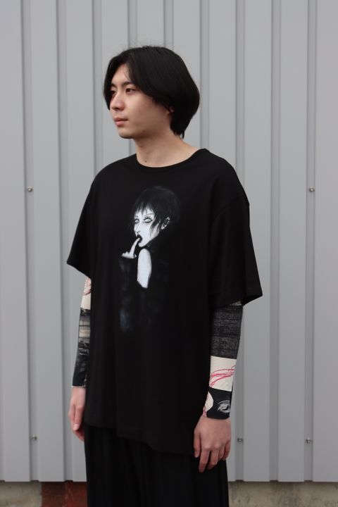 Yohji Yamamoto MAHABARA PLAIN STITCH WOMAN PRINT SHORT SLEEVES style.2022.1.30 ※2月2日発売