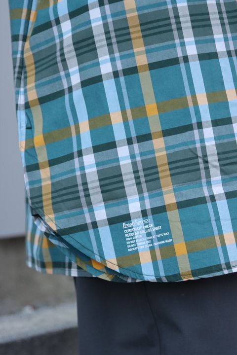 FreshService 22AW CORPORATE CHECK REGULAR COLLAR SHIRT style.2022.10.29