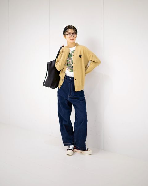 PLAY COMME des GARCONS V-NECK CARDIGAN style.2025.11.12