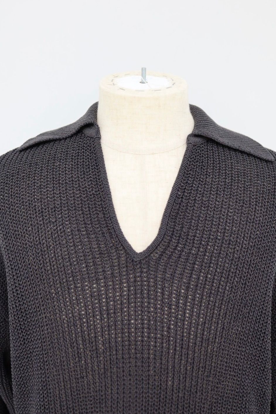 グラフペーパー Women's 26SS  Coiled Wool Nyion Skipper Knit(GL261-80436)CHARCOAL☆2月28日(土)発売！