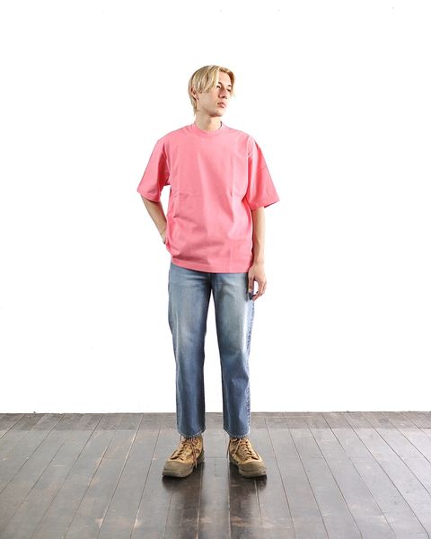 ブラームス24SS blurhms Piece-dyed Plain Tee(Pink) style 2024.3.21