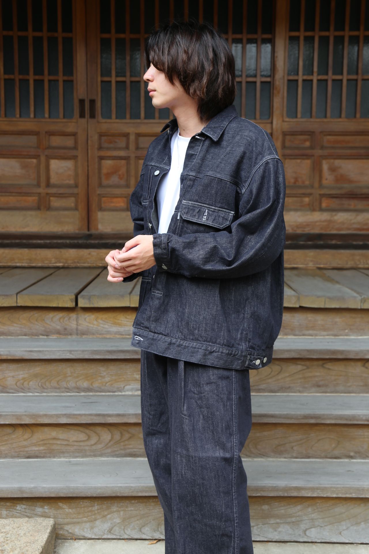 2022AW COMOLI DENIM BELTED PANTS | nate-hospital.com