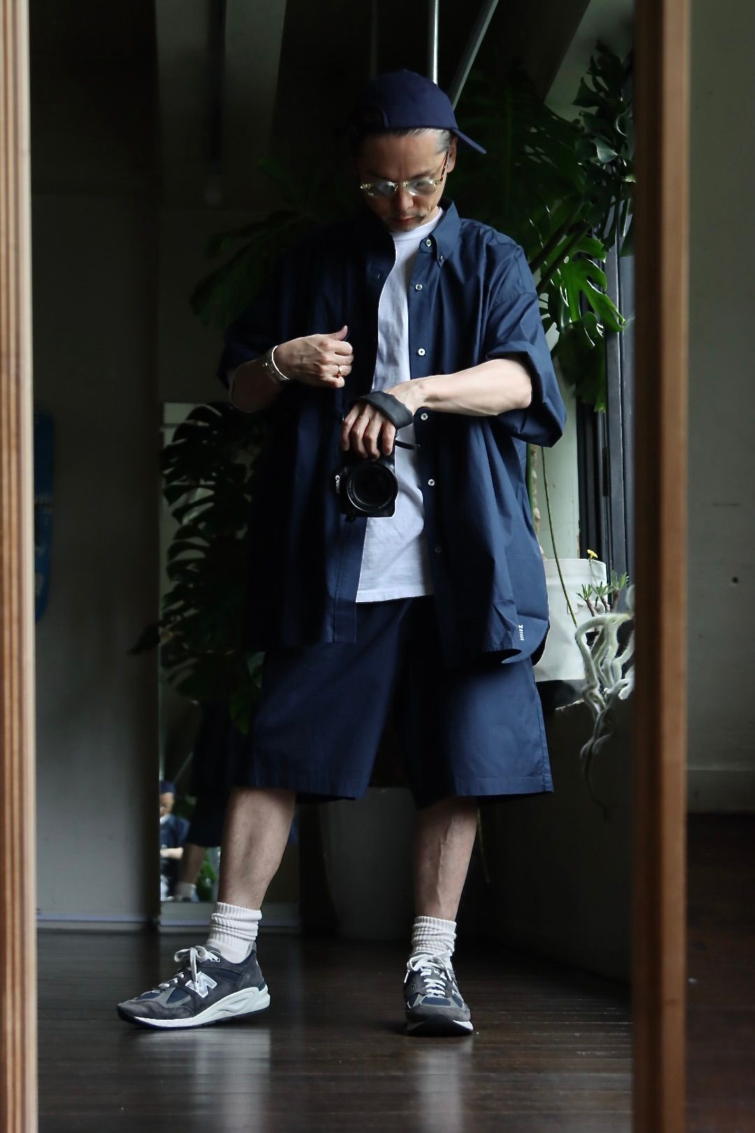 FreshService UTILITY S/S B.D SHIRT"NAVY"スタイル