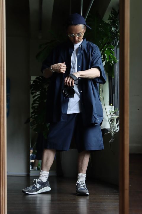 FreshService UTILITY S/S B.D SHIRT"NAVY"スタイル
