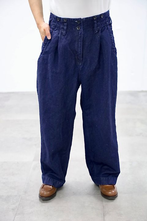 Gurank 26SS グランク コットンリネンデニムワークパンツ CL denim work pants (2620)INDIGO★新作発売！