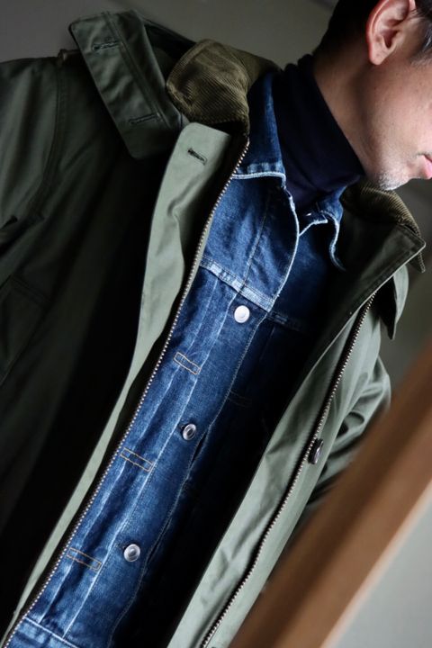 アプレッセ22FW Ventile Hunting Half Coatスタイル.2022.10.1.