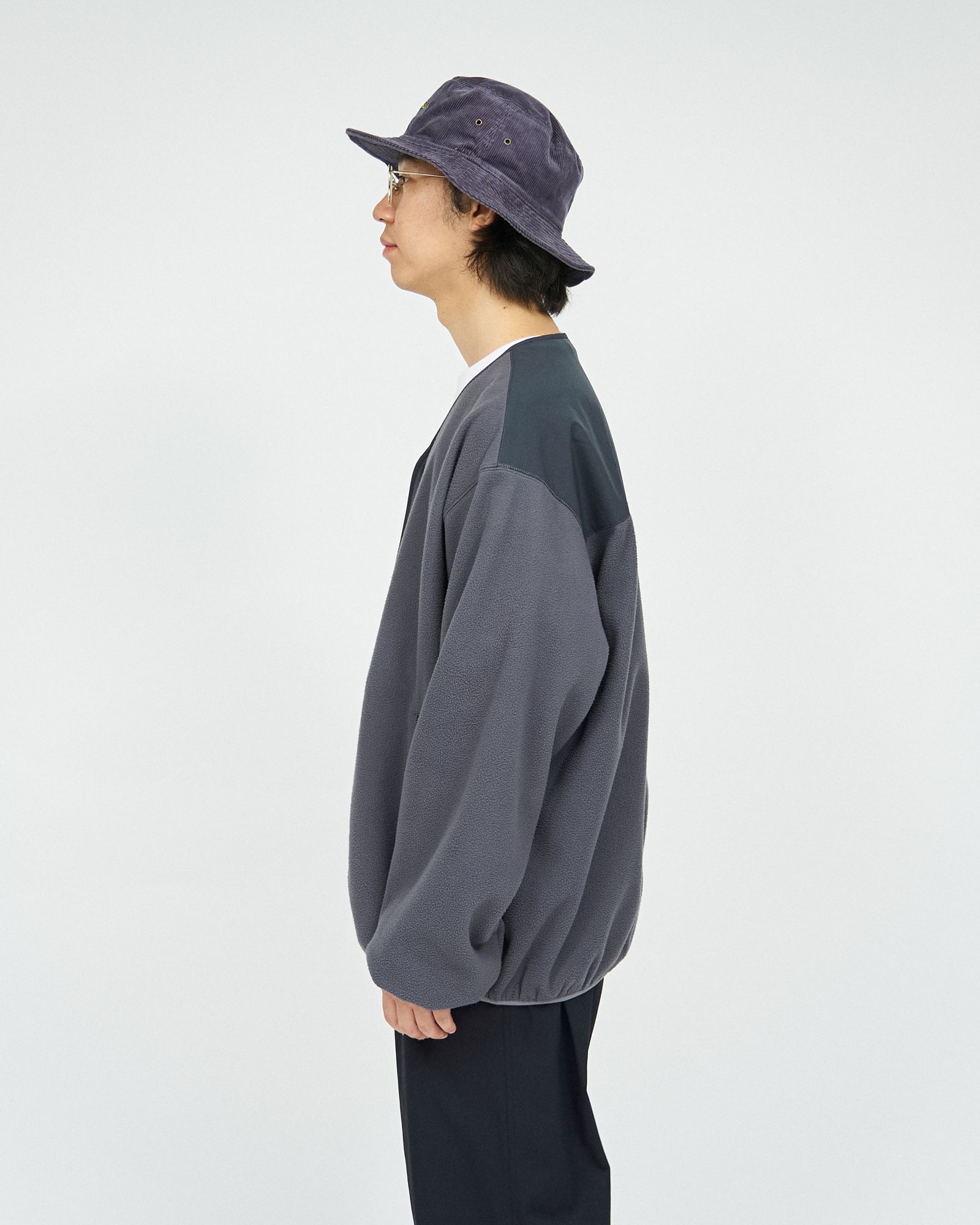 フレッシュサービス SYNTHETIC FLEECE CARDIGAN(FSC243-30093)GRAY