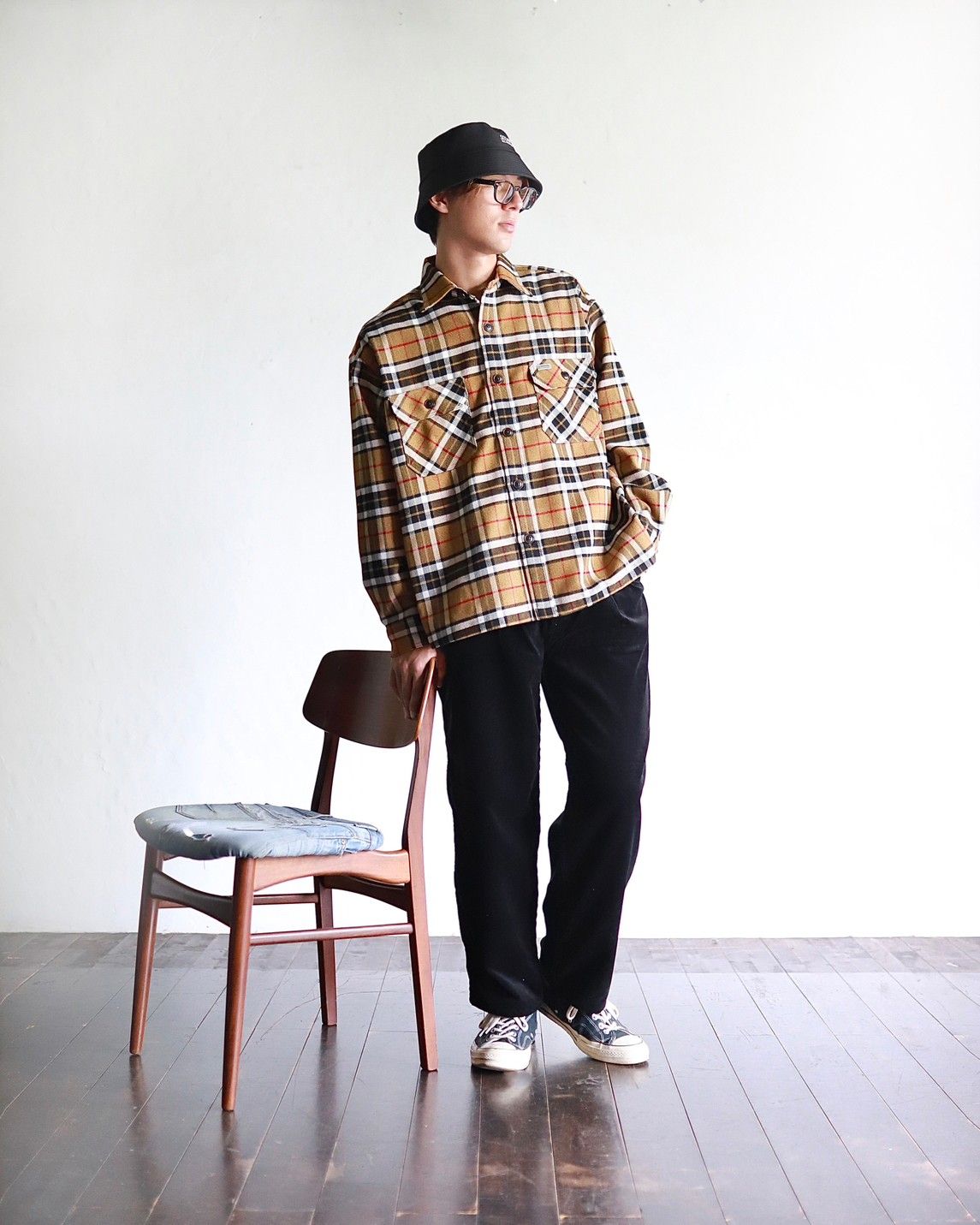 セダンオールパーパス　テックツイード　CPOシャツ　サイズL SEDAN ALL-PURPOSE - セダンオールパーパスFW23 Tech Tweed CPO