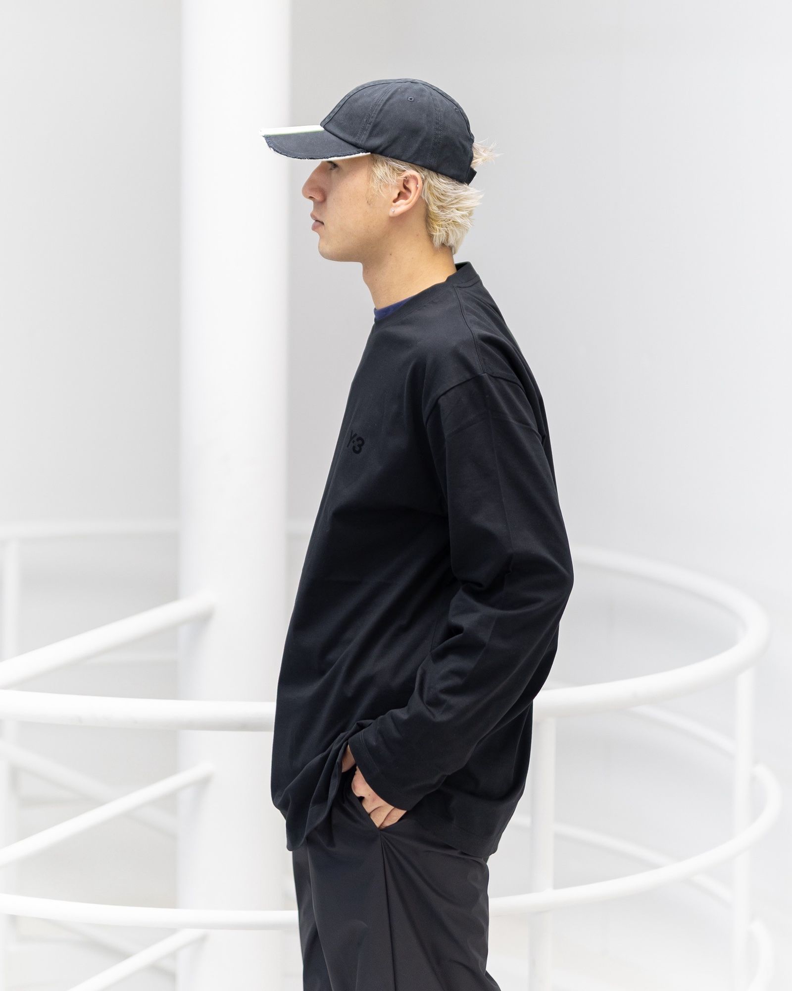 ワイスリー Y-3 LOGO LONG SLEEVE TEE (KQ9778)BLACK☆新作発売！