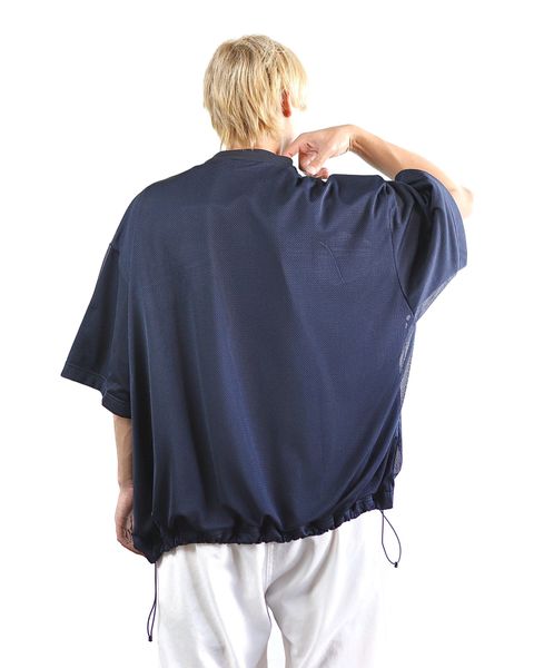 イズネス 24SS BALLOON DOUBLE LAYERED MESH SHORT SLEEVE T-SHIRT style 2024.4.13