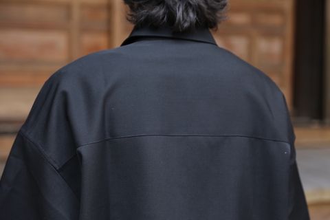 Graphpaper Selvage Wool S/S Oversized Box Shirt(GM212-50260) style. 2021.06.20.