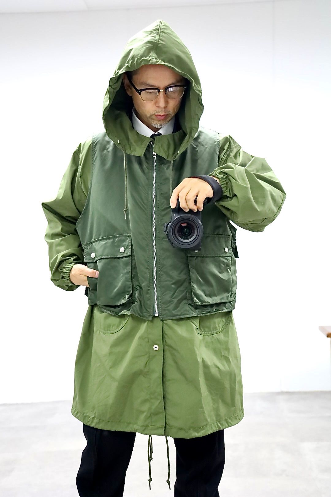 COMME des GARCONS HOMME 26FW リバーシブルモッズコートスタイル