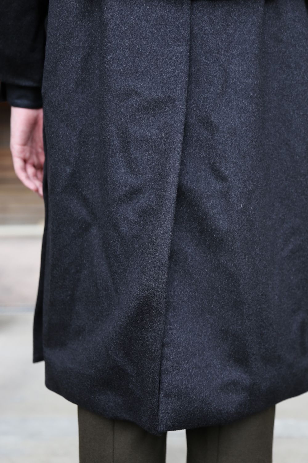 YOKE 新作 CASHMERE 3WAY BAL COLLAR SHARE COAT(YK20AW0134C)"CHARCOAL"style.2020.10.10.