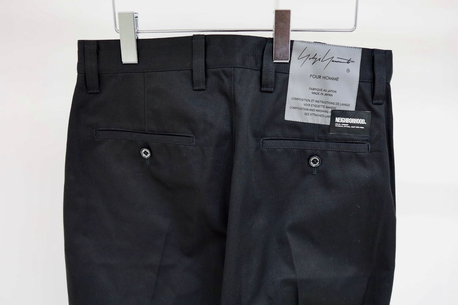 Yohji Yamamoto × NEIGHBORHOOD タックワークパンツ(HK-P95-901-2S26)BLACK★12月5日(金)発売！