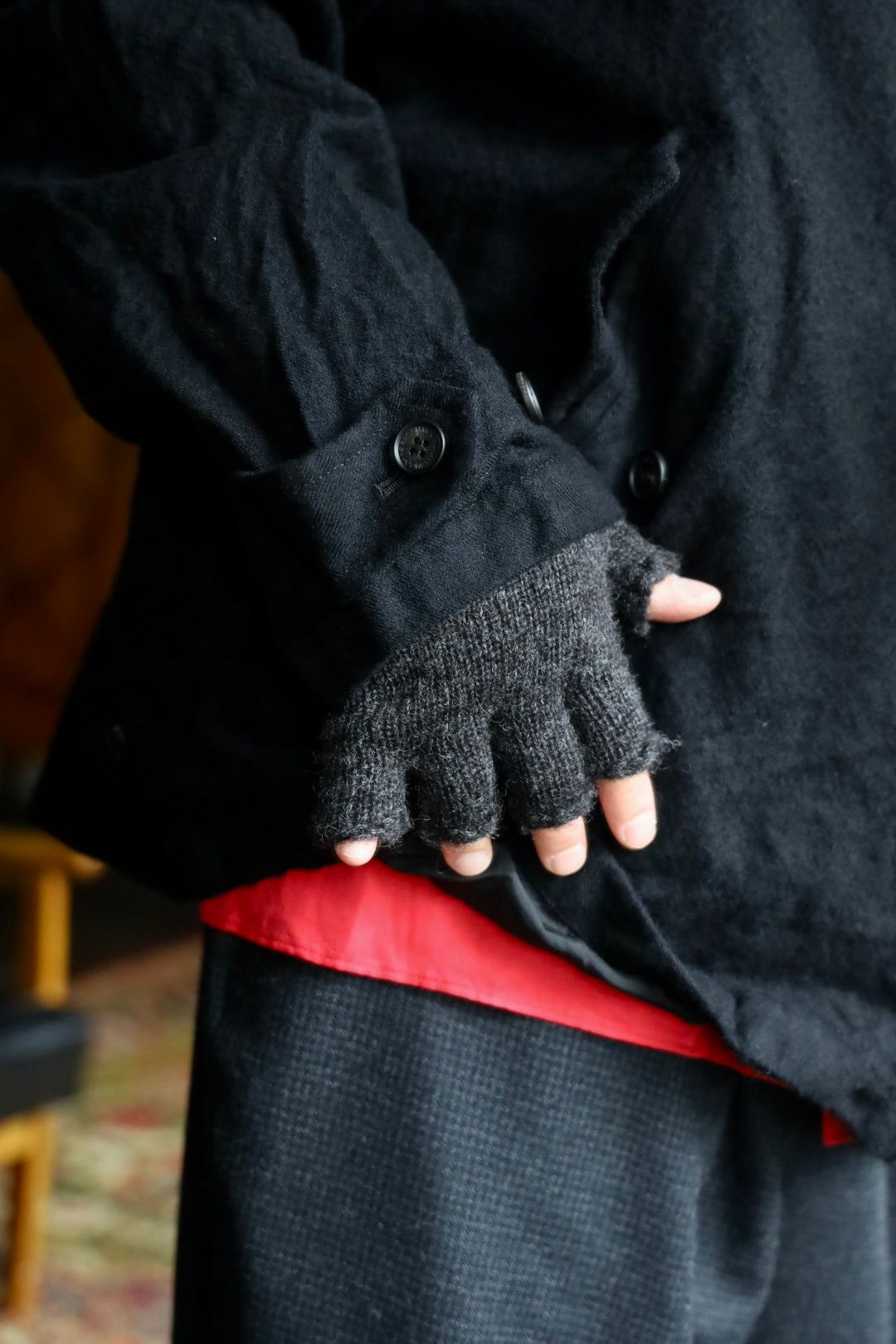 COMME des GARCONS HOMME 26FW ウールサージ縮絨ジップアップブルゾンスタイル