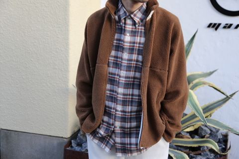 Wool Boa Zip-Up Blouson"CAMEL"Style.2020.10.24.