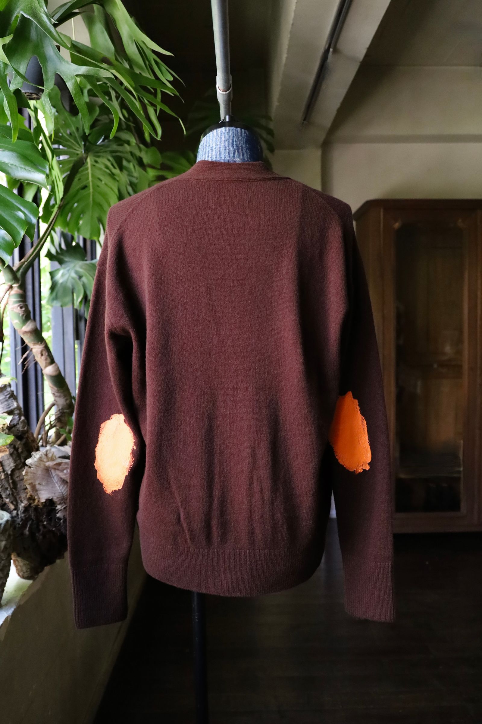 YOKE - ヨーク24FW PAINTED ELBOW PATCH CARDIGAN(YK24FW0821S YOKE - ヨーク24FW PAINTED ELBOW PATCH CARDIGAN(YK24FW0821S