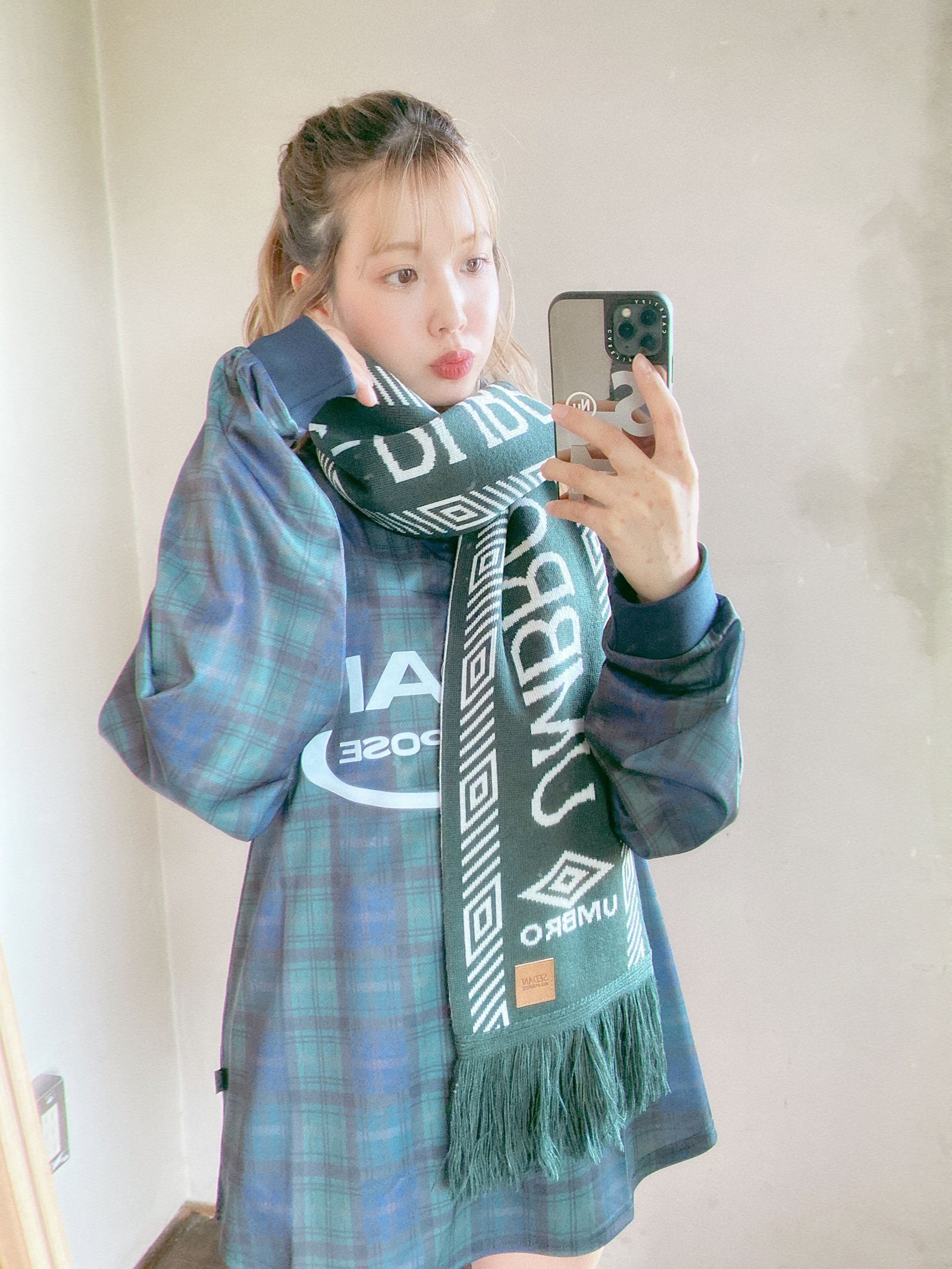 セダンオールパーパスFW23 UMBRO Football Scarf(SD23F-AC05)Forest×White