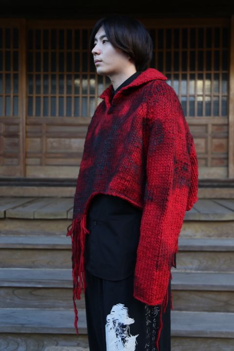 Yohji Yamamoto 朝倉ペイント手編タートルCニットstyle.10.1.