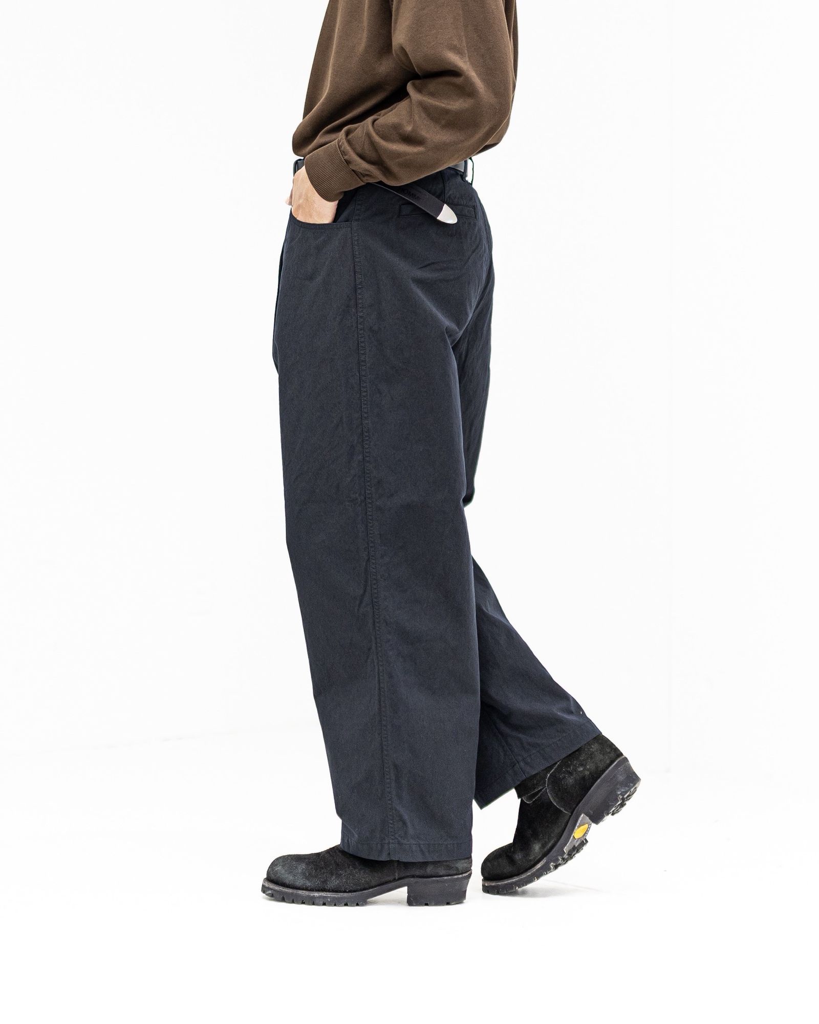 コムデギャルソンオム26SS ナイロンオックス製品染ワークパンツ(HQ-P003-051)BLACK☆2月6日(金)発売！