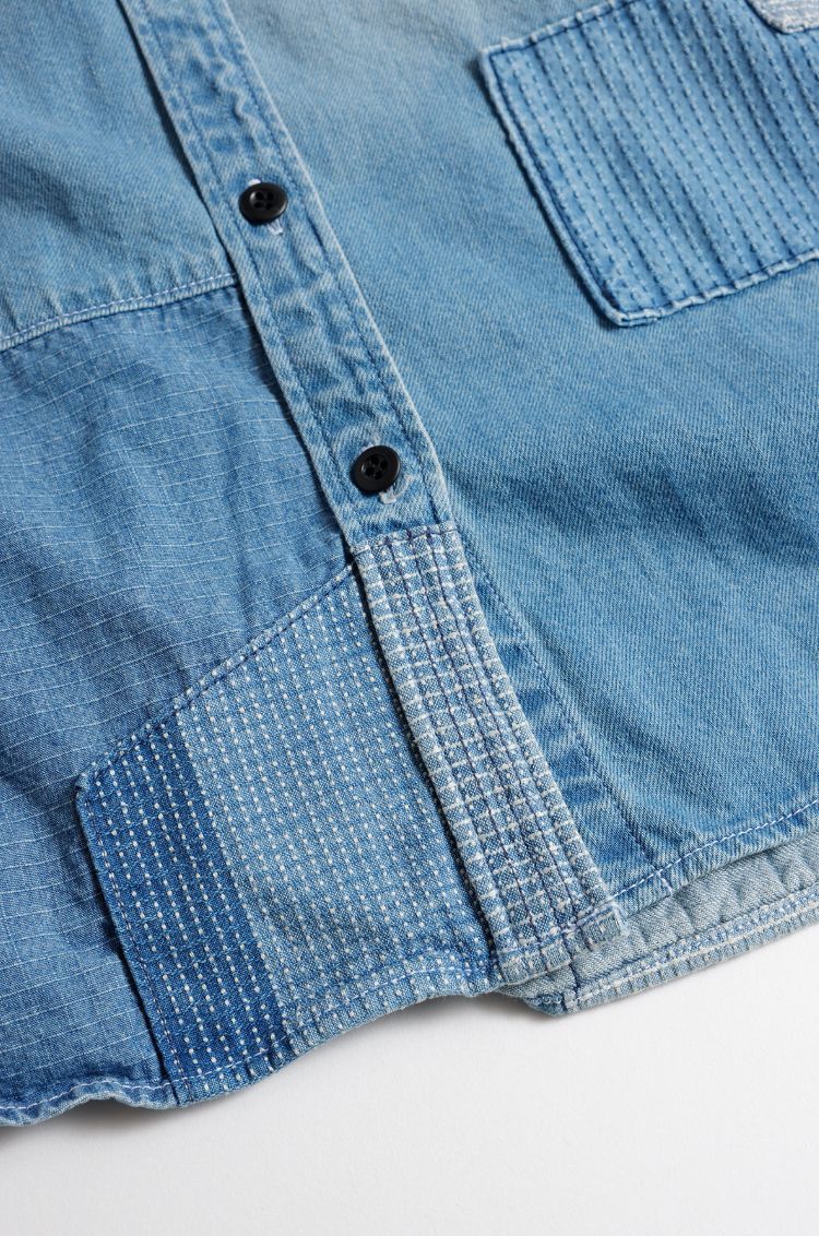 ファンダメンタル デニムシャツ <WOMENS FIT> DENIM SHIRT 3YR WASH(FA25/SH11WU)INDIGO