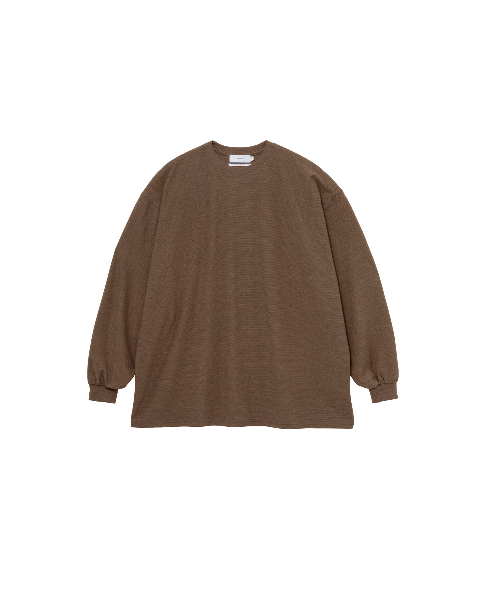 グラフペーパー Cotton Wool Ripple Crew Neck L/S Tee(GM263-70304)BROWN☆9月5日(土)発売！