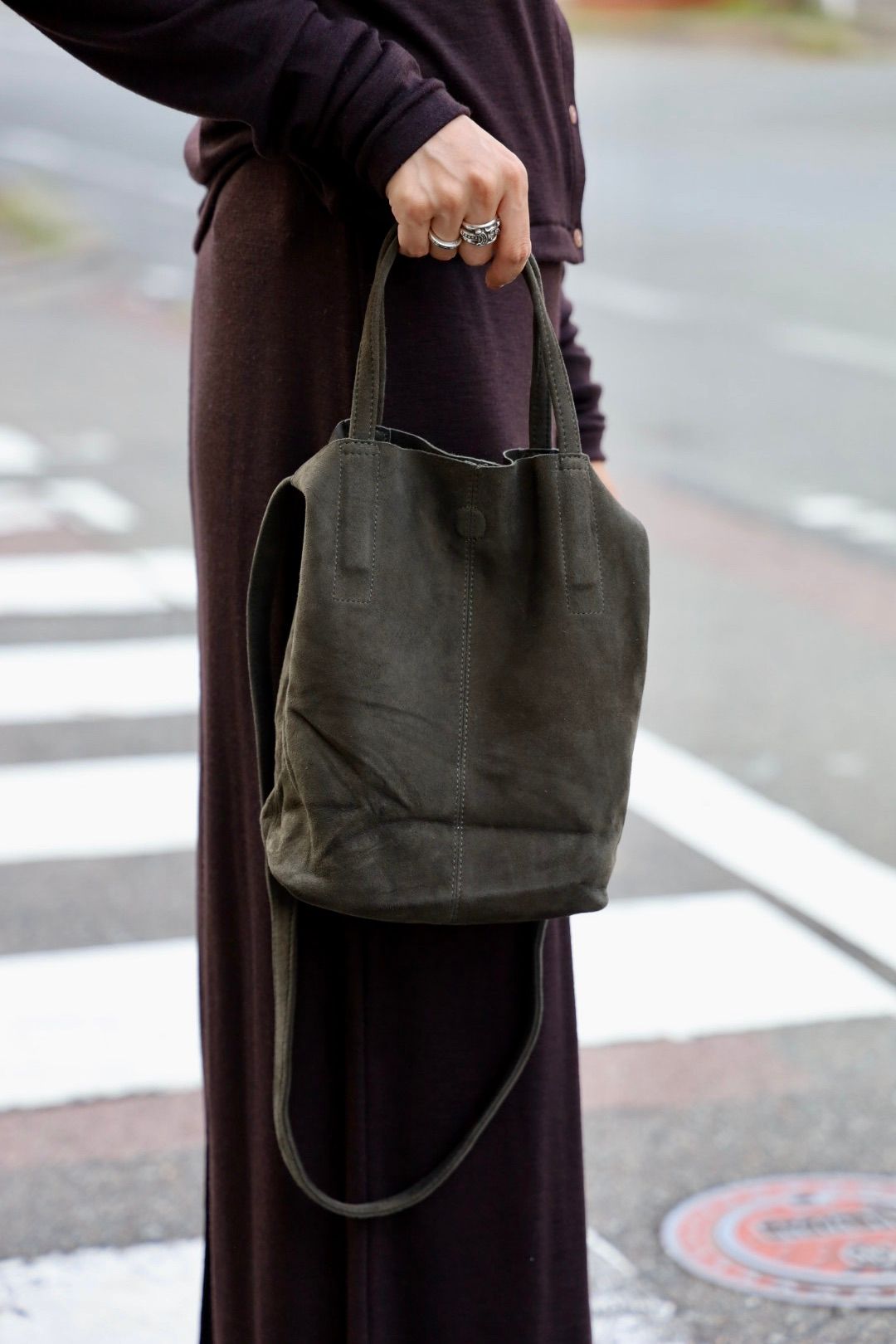 Morphee / モルフェトートバッグ 2WAY SMALL TOTE(SHORT) SUEDE[MOSS GREEN]☆新作発売！