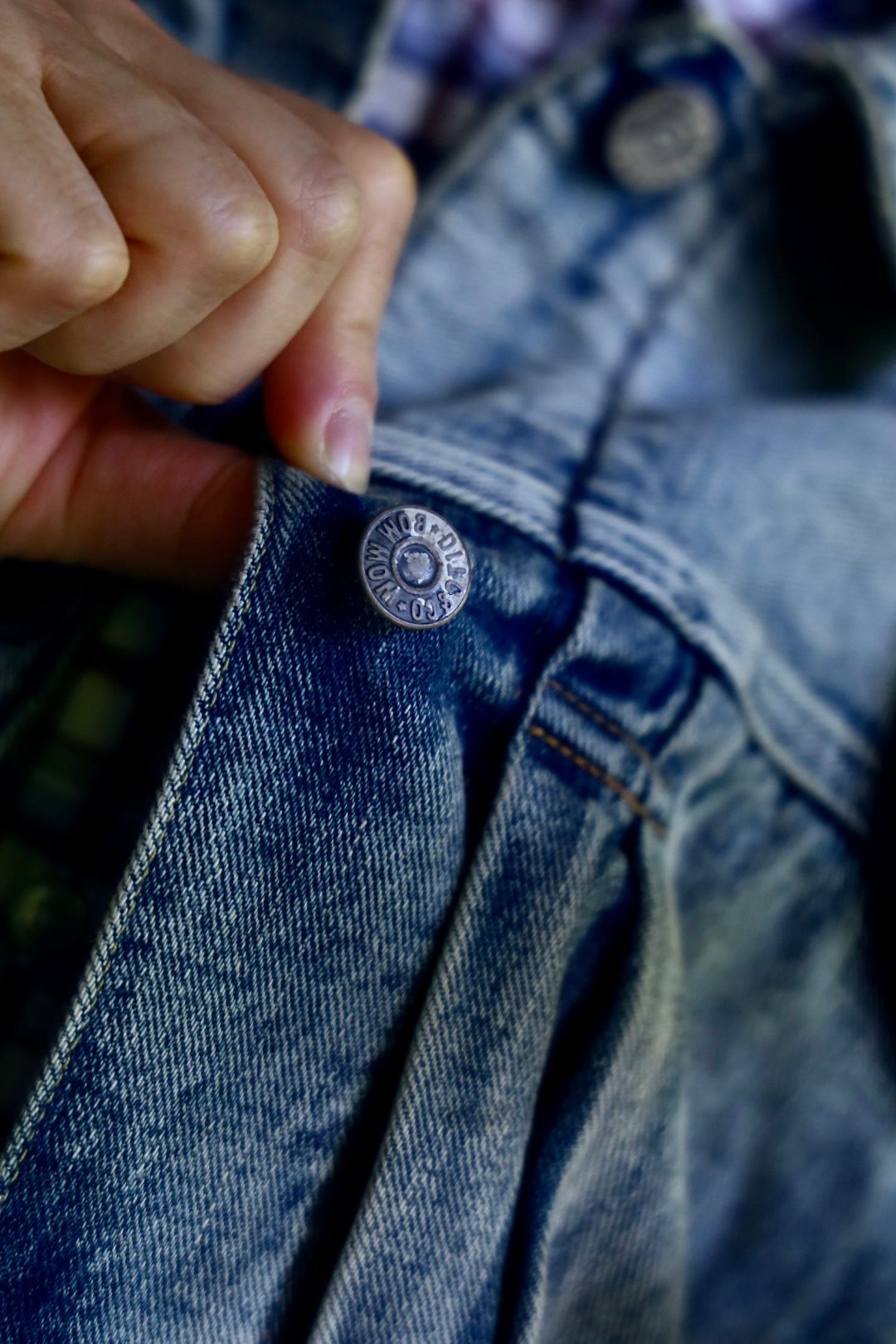 BOW WOW BLANKET LINED DENIM JK AGINGスタイル
