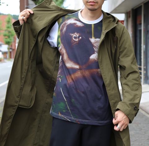 COMME des GARCONS HOMME 綿ナイロンウェザーフーデッドコート"KHAKI"Style.2020.9.7.
