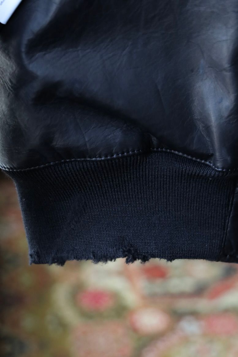 トーキングアバウト ジ アブストラクション 25AW DAMAGE LEATHER PARKA (2526AW-J-007)BLACK☆新作発売！