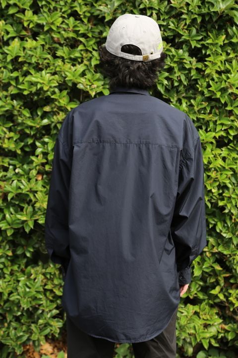 Graphpaper Broad L/S Oversized Regular Collar Shirt style. 2021.06.23.