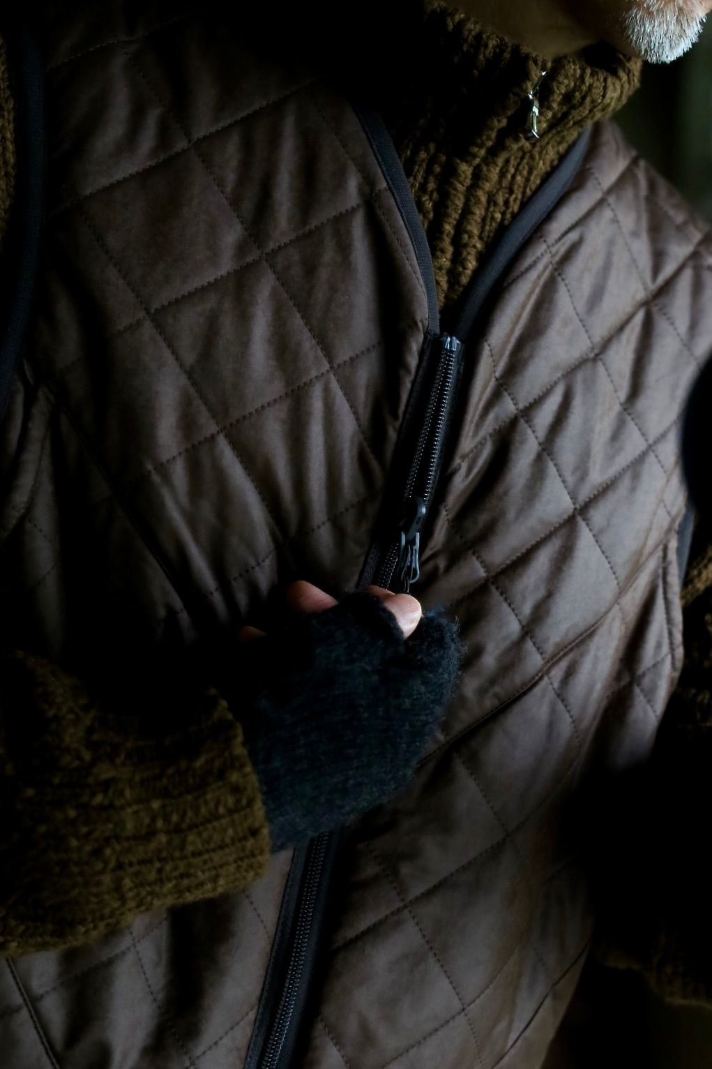DAIWA PIER39 TECH BRITISH HUNTER FUR VEST"D.BROWN"スタイル