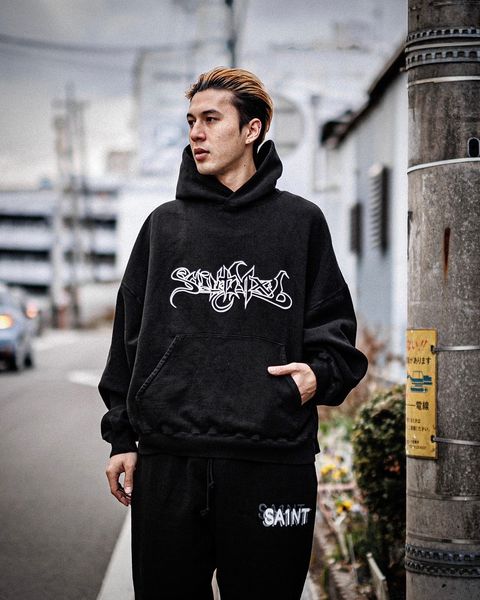 セントマイケル25SS SAINT MX6 HOODIE(SM-HR8-0000-049)BLACK