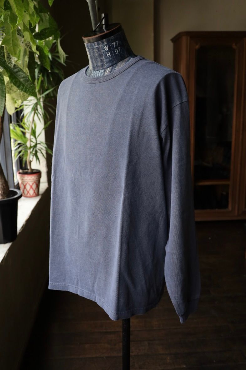 ファウンダ 25AW LONG SLEEVE FADE TEE SHIRT(015FD252013)NAVY⭐︎9月13日(土)新作発売！