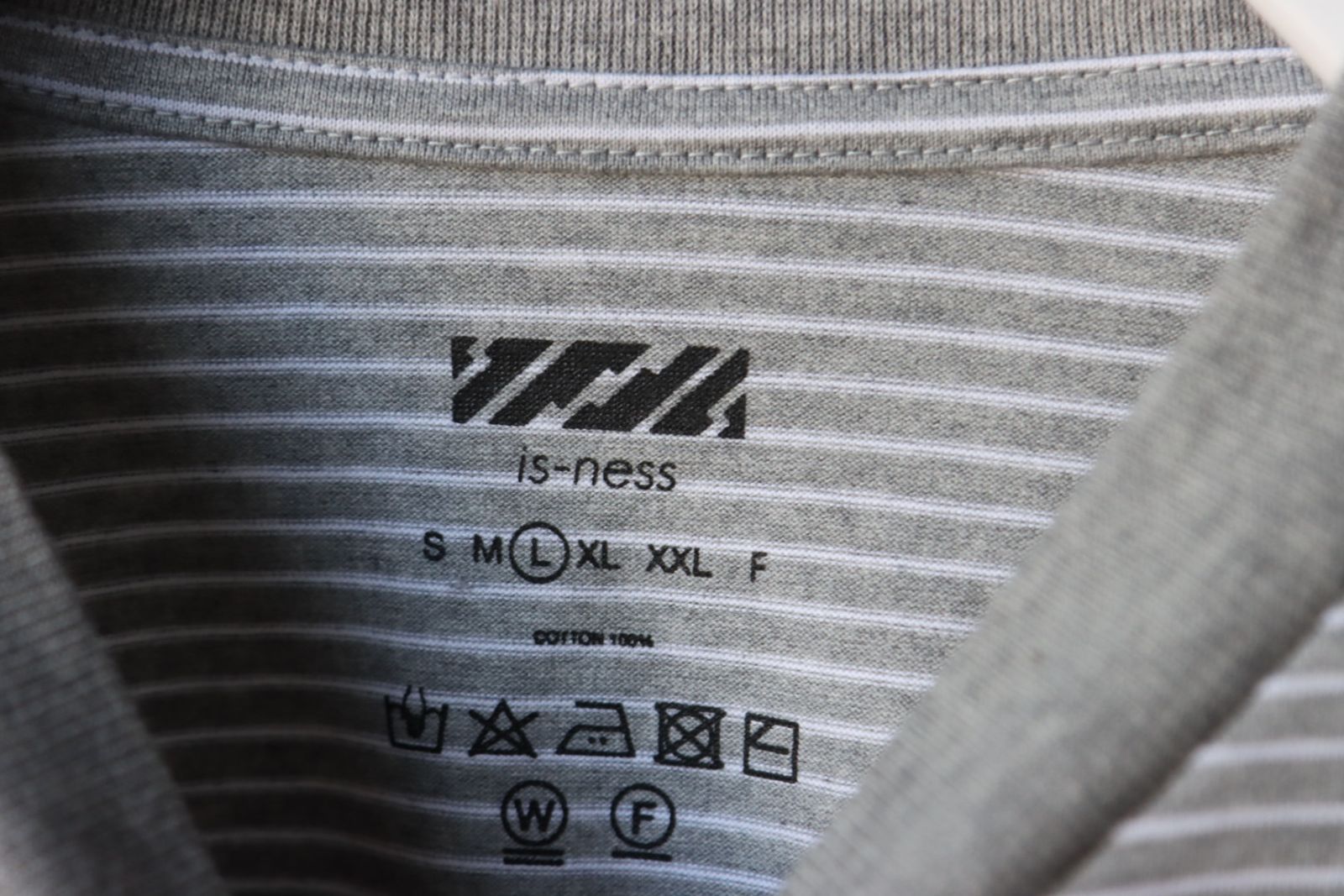 イズネス23AWバルーンTシャツ BALLOON  T-SHIRT(31SSSH05-1)GRAY×WHITE border