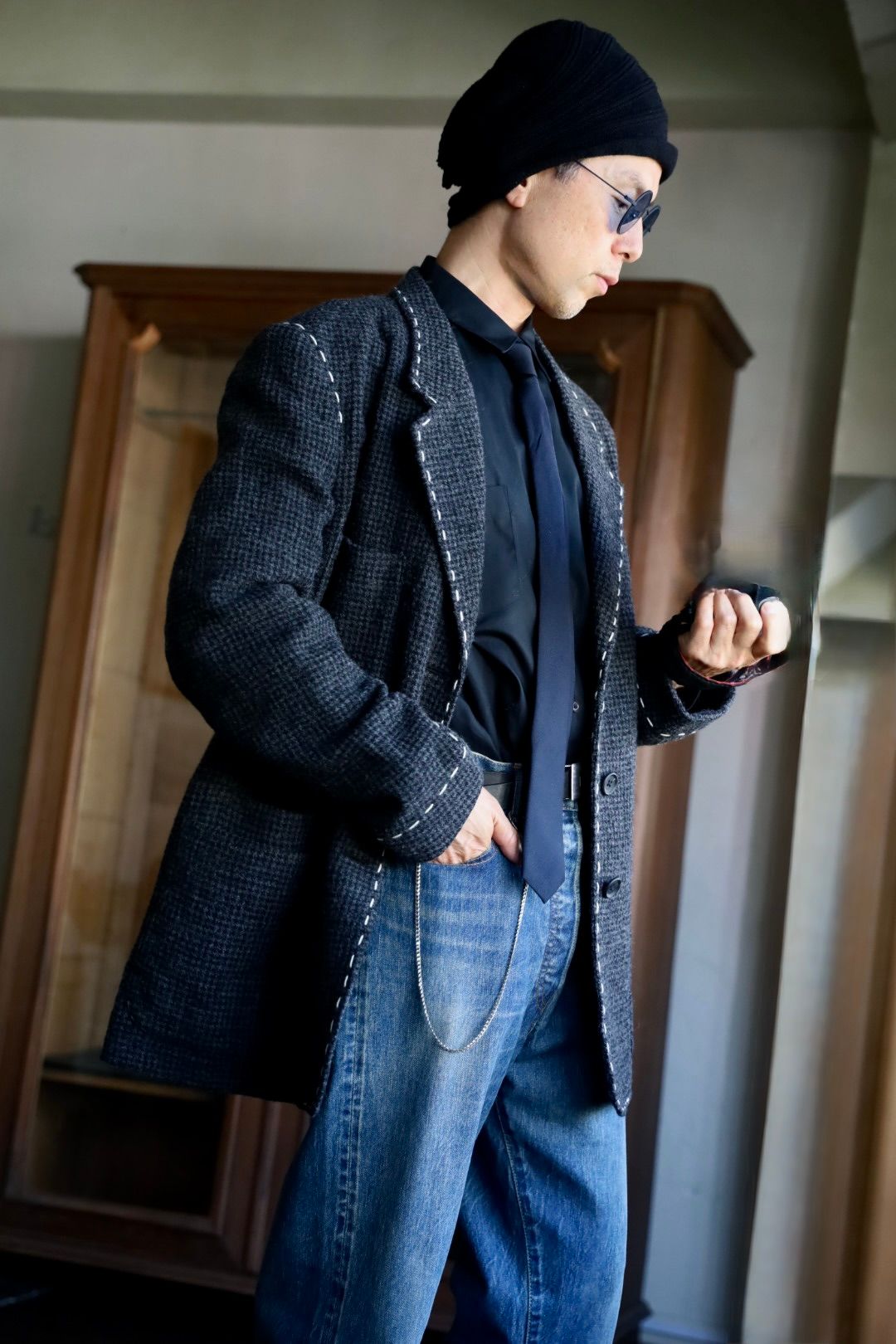 Yohji Yamamoto POUR HOMME 25AWニットキャップ (HL-H01-464)