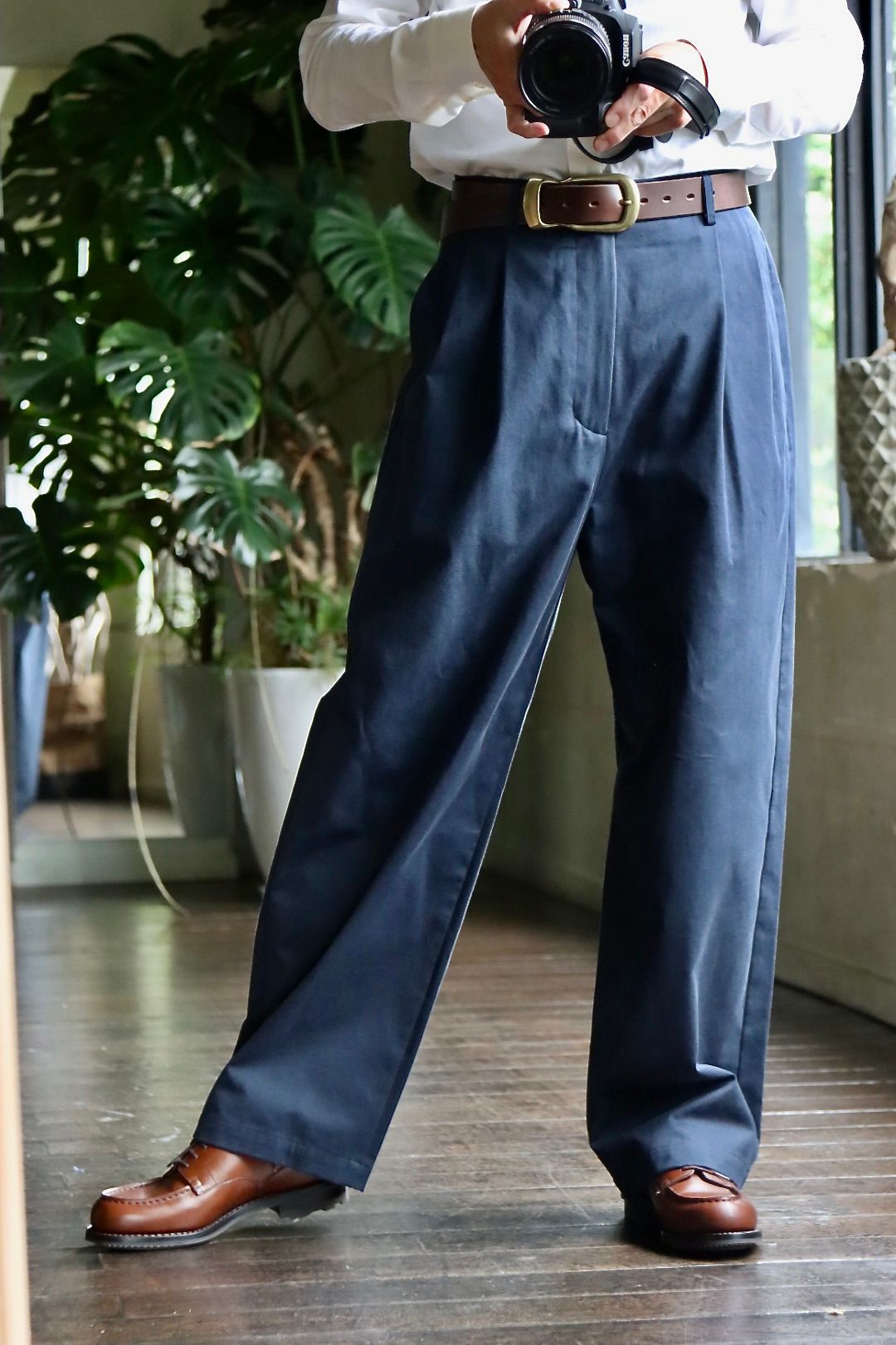 A.PRESSE アプレッセ 22FW Chino Trousers ネイビー www.sanagustin.ac.id