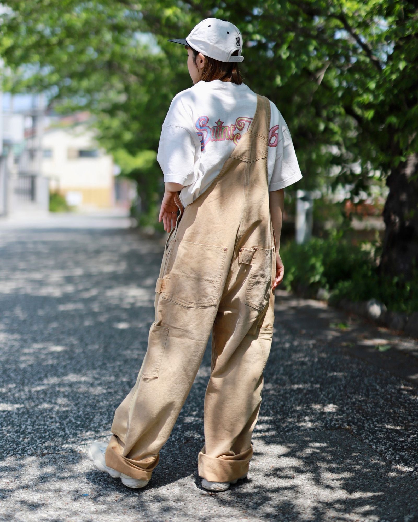 ©SAINT M×××××× - セントマイケル 23SS オーバーオールDOUBLE KNEE  OVERALL(SM-S23-0000-062)BEIGE※4月29日(土)発売！ | mark