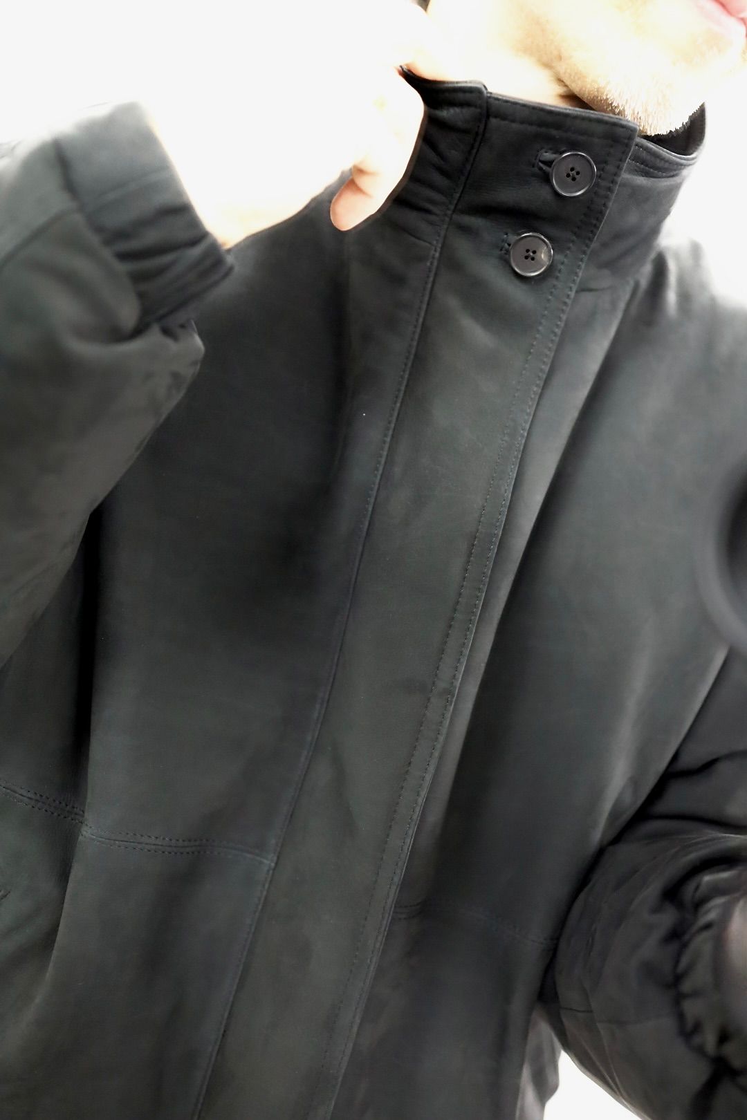 アプレッセ 2025 STYLE2 Nubuck Leather Down Jacket(25AAP-01-01)BLACK☆11月8日(土)発売！