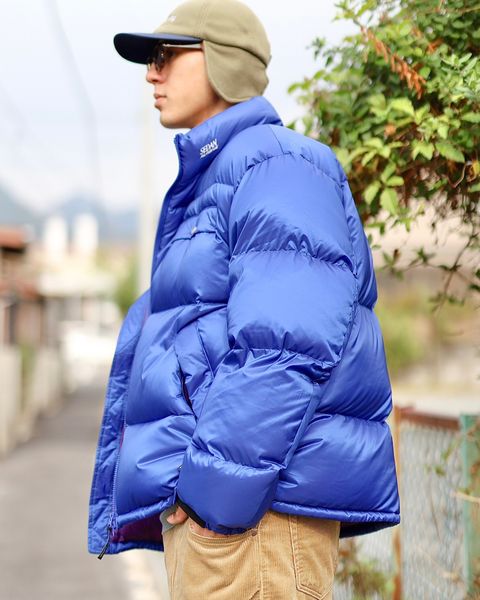 SEDAN ALL-PURPOSE セダンオールパーパスFW23 Micro Ripstop Down Jacket "Nautical Blue"スタイル